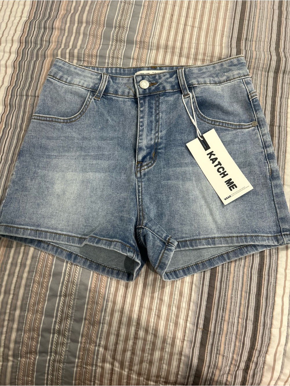 Women's Light Blue Denim Shorts